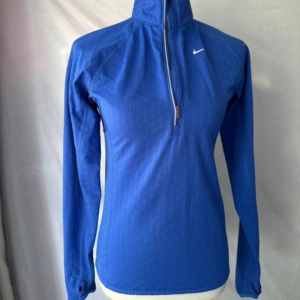 Nike dri fit quarter zip sweatshirt in blue